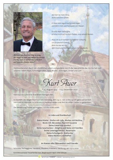 Nachruf Kurt Auer Nachruf Kurt Auer